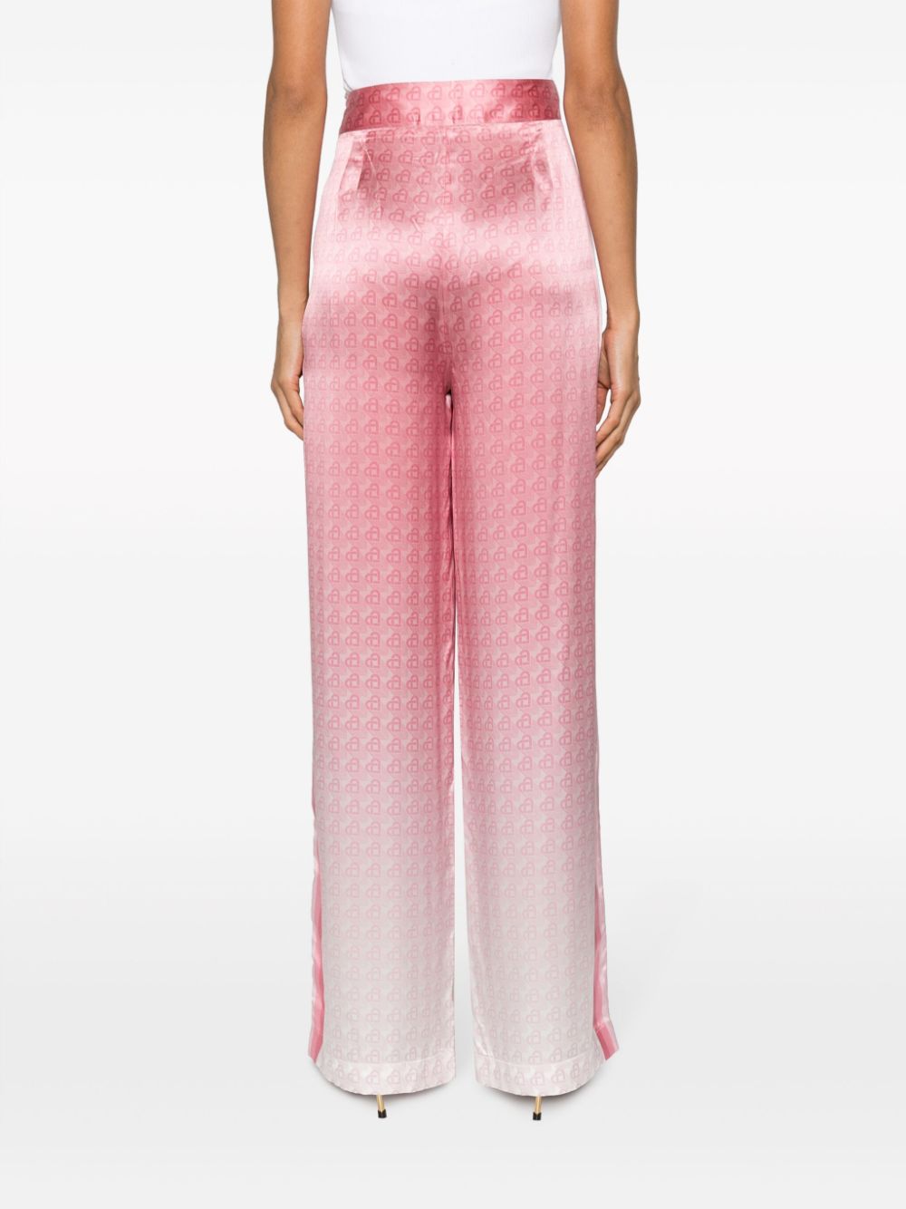 Morning City View silk trousers