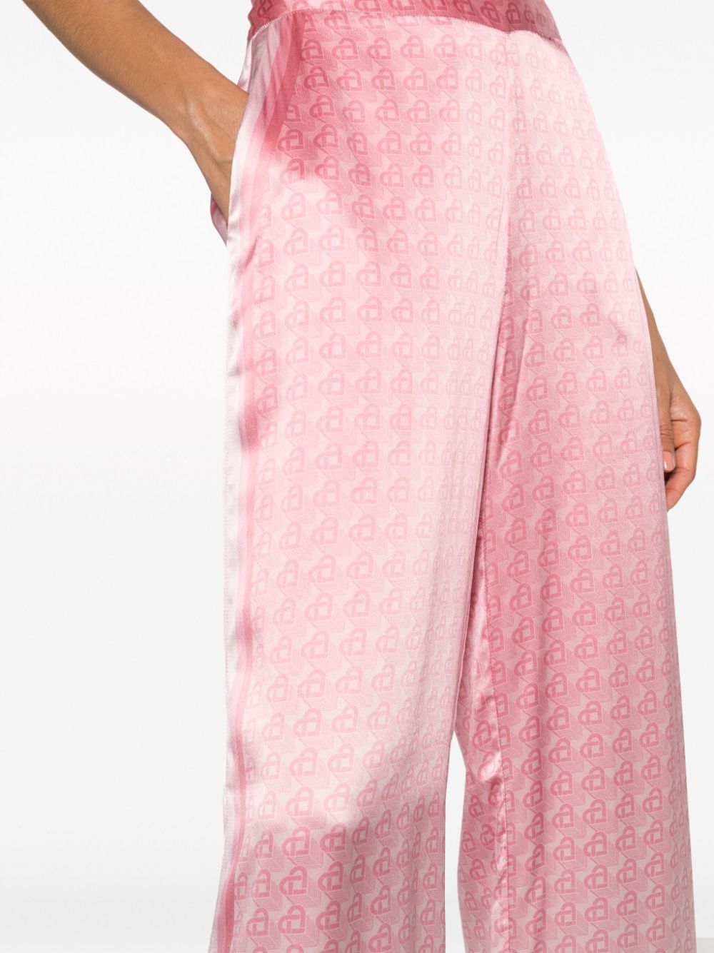 Morning City View silk trousers