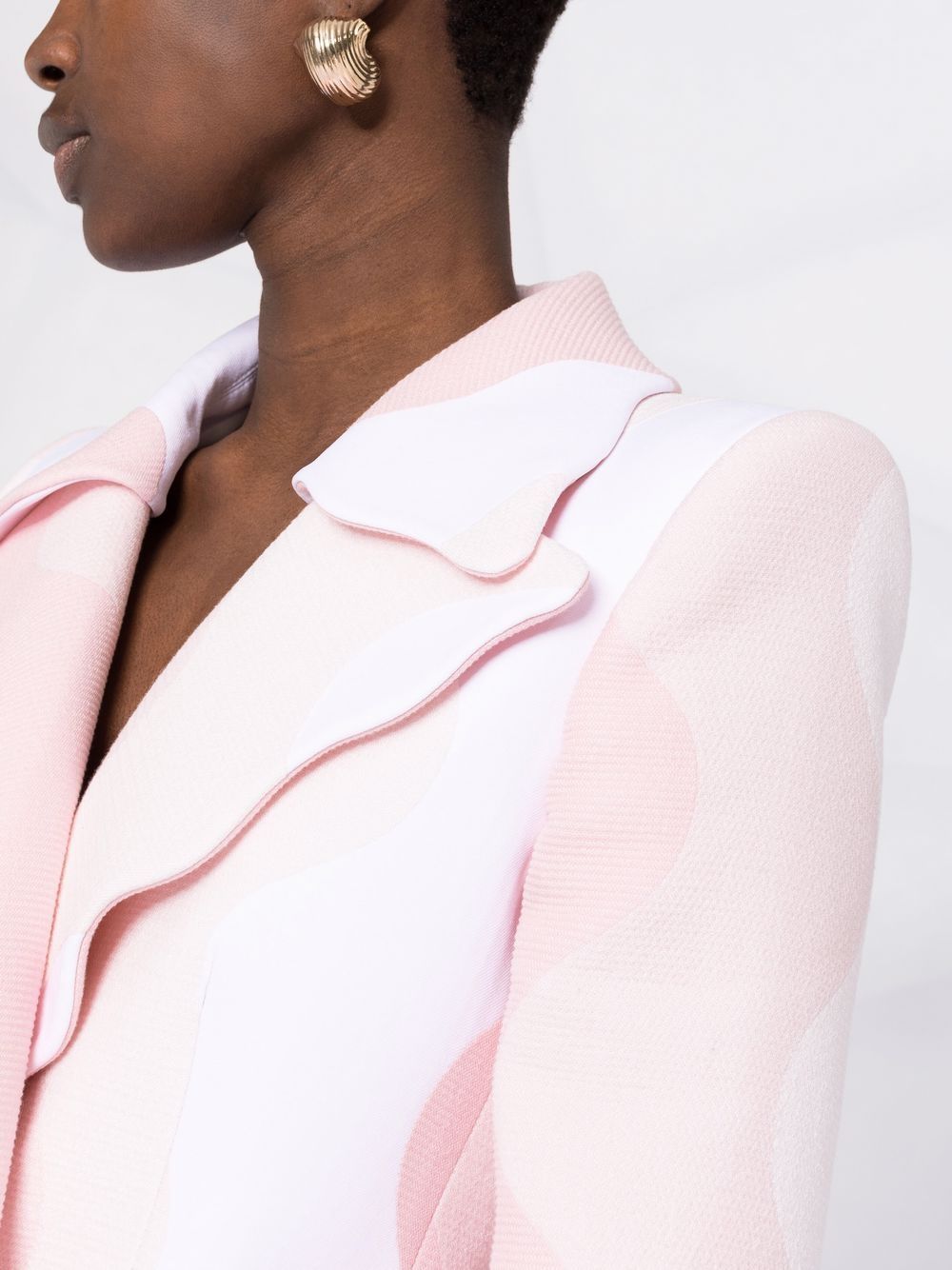 blazer croisé à motif ondulé
