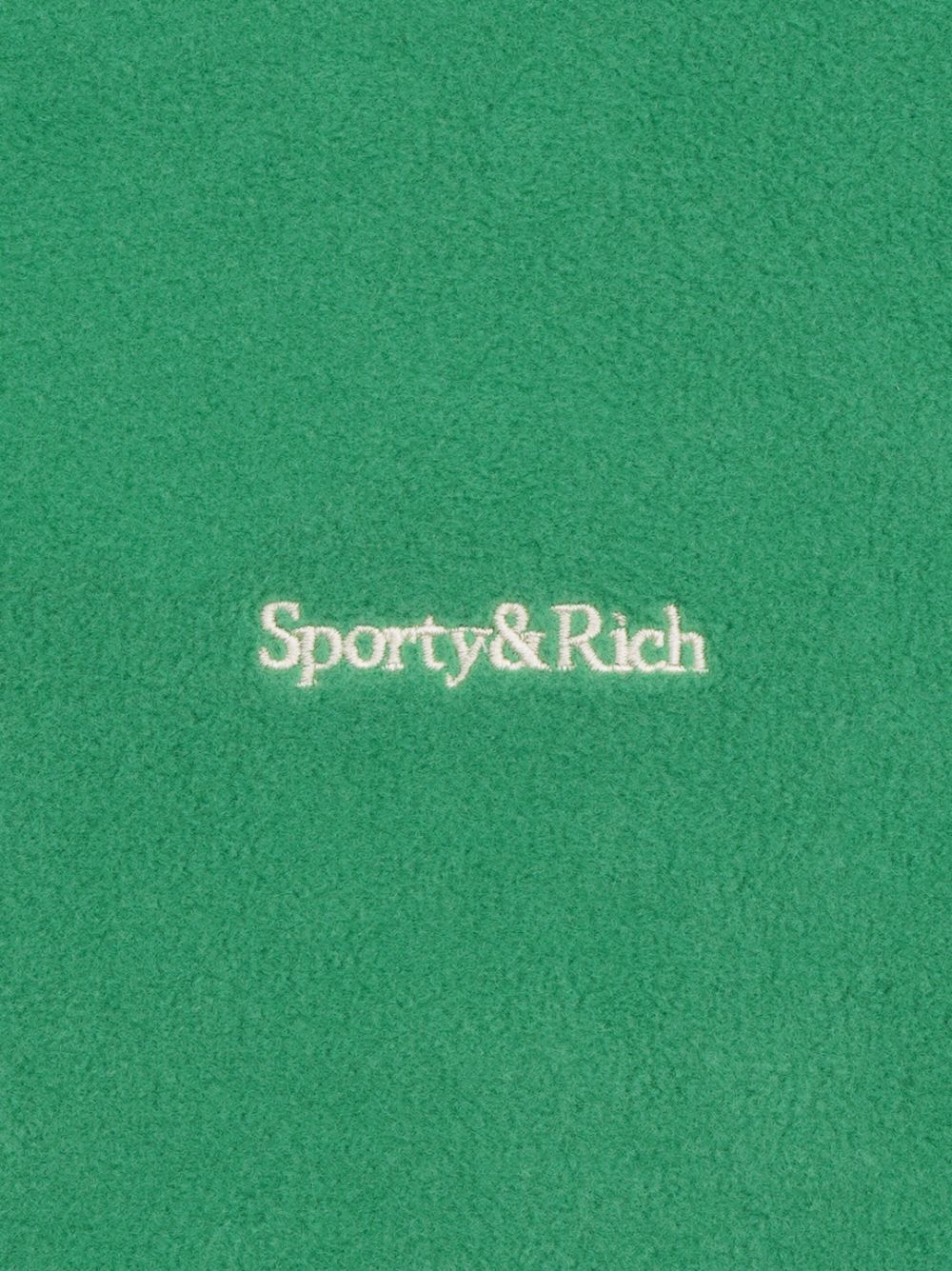 logo-embroidered fleece hoodie