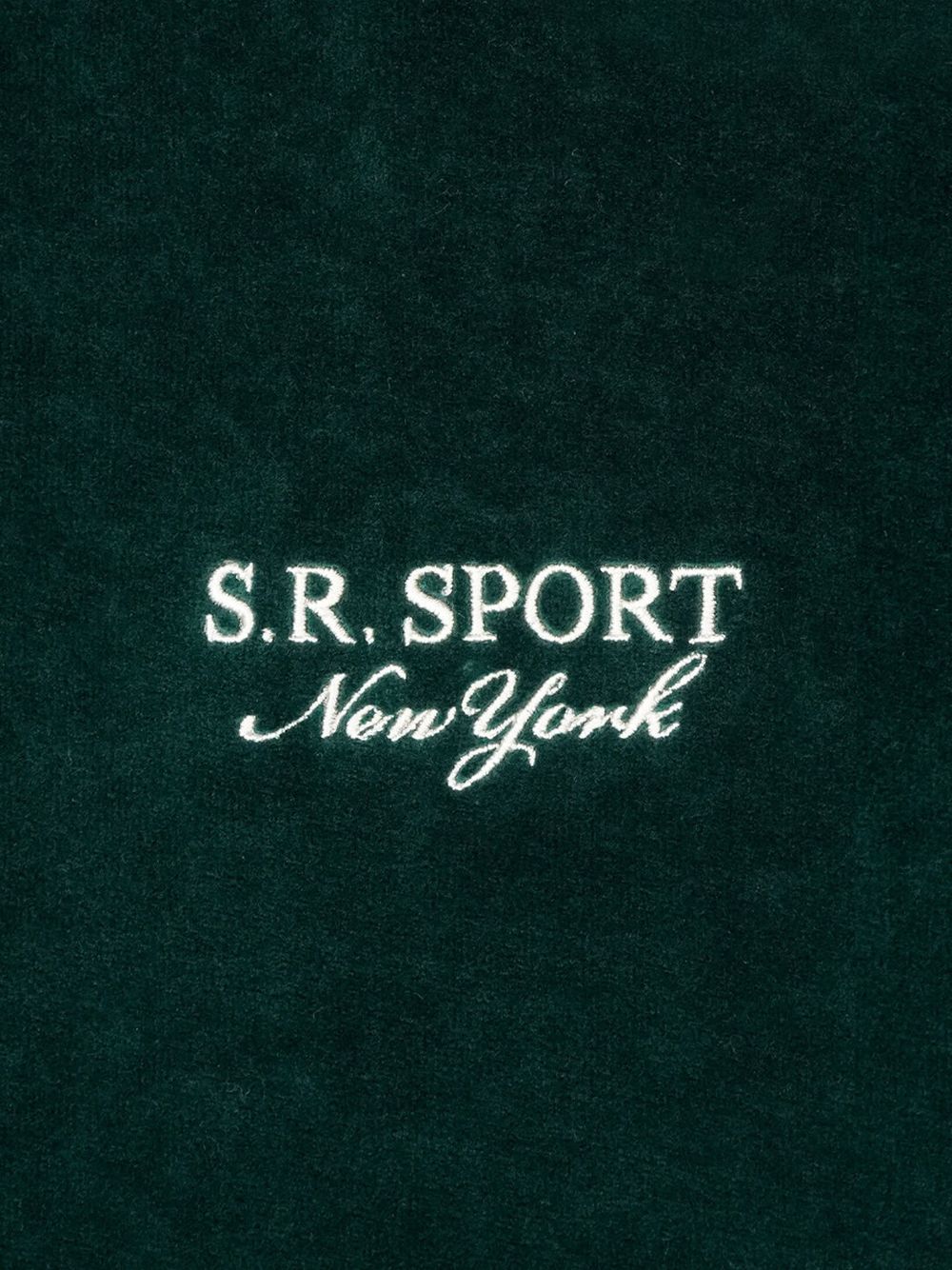 logo-embroidered velour sweatshirt