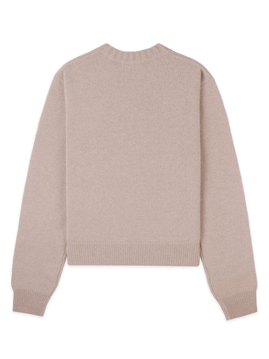 pull en cachemire avec logo brodé