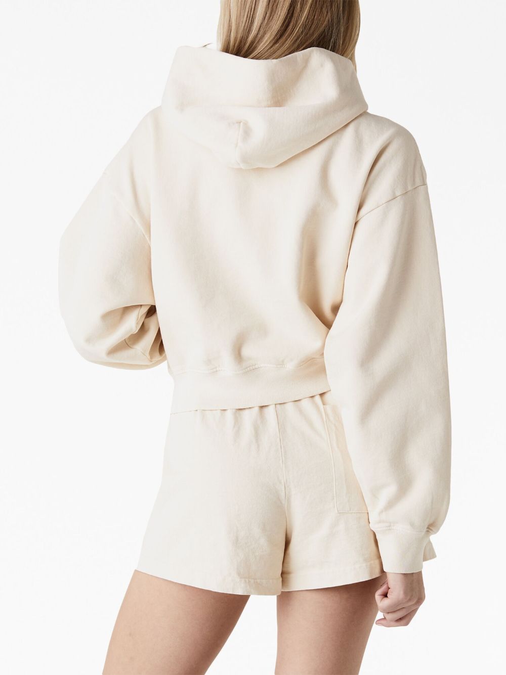 Sweat à capuche en coton avec logo imprimé