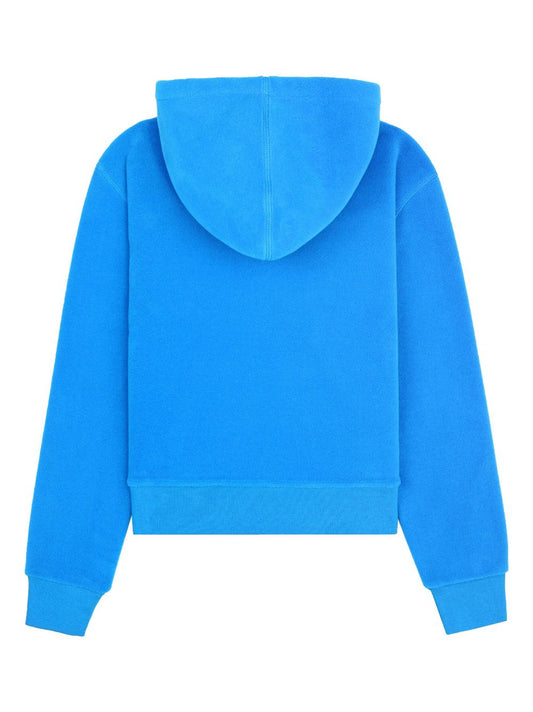 sweat à capuche en polaire avec logo brodé