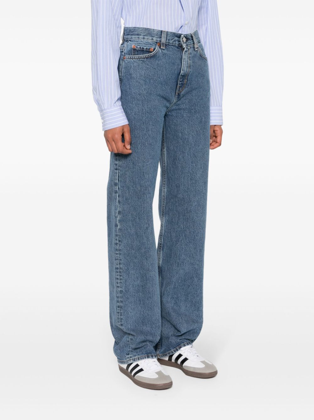 jean taille haute à jambe large