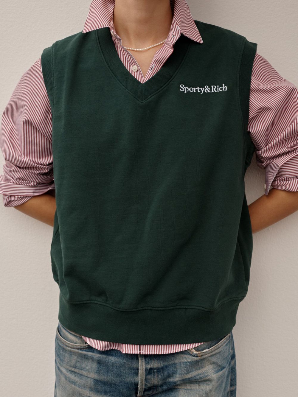 Gilet en coton avec logo Serif