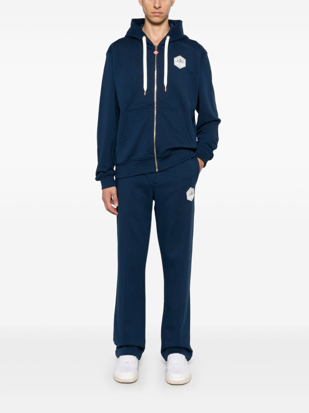 sweat à capuche avec logo caoutchouté