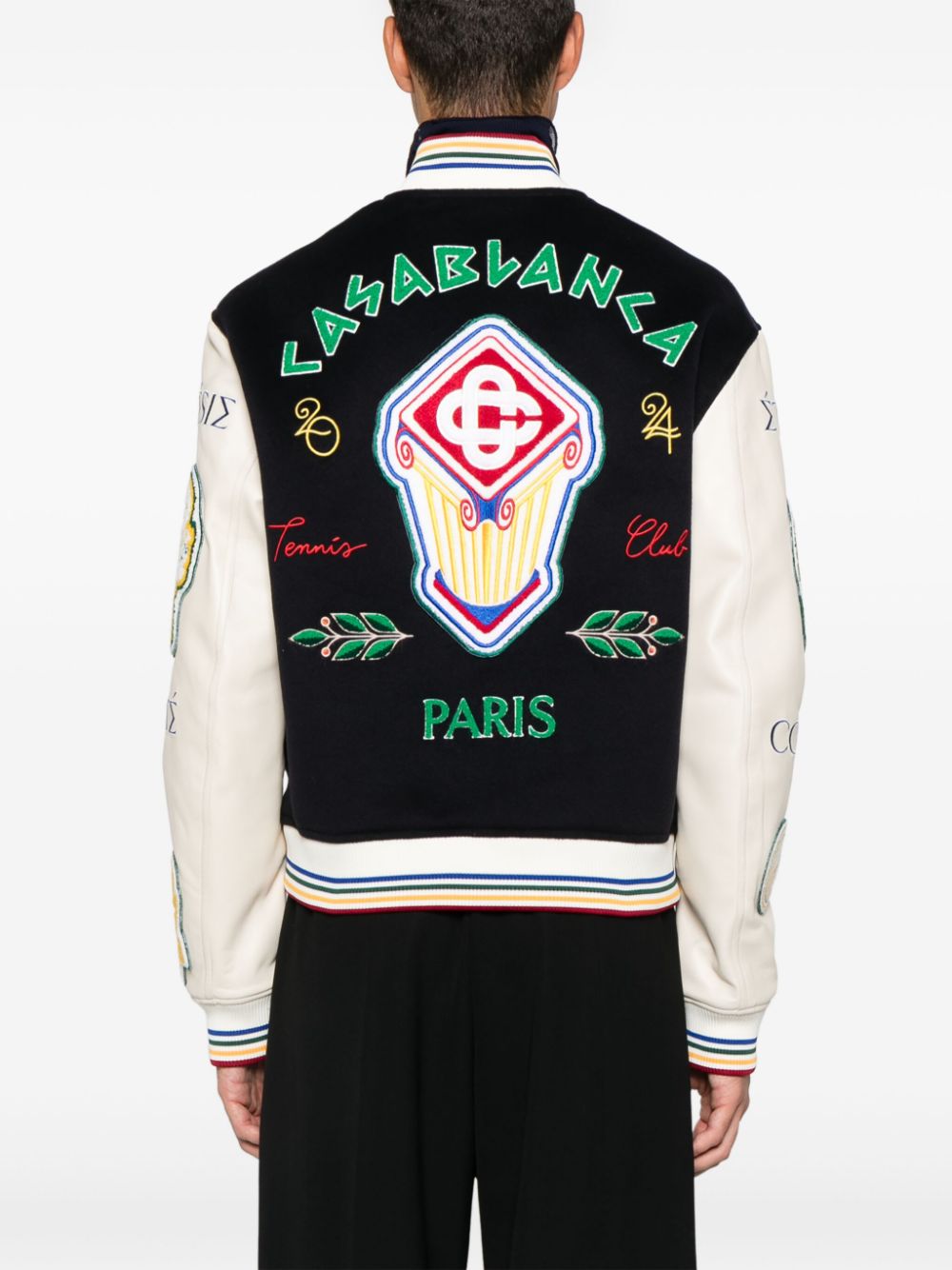 Chenille Patchwork bomber jacket