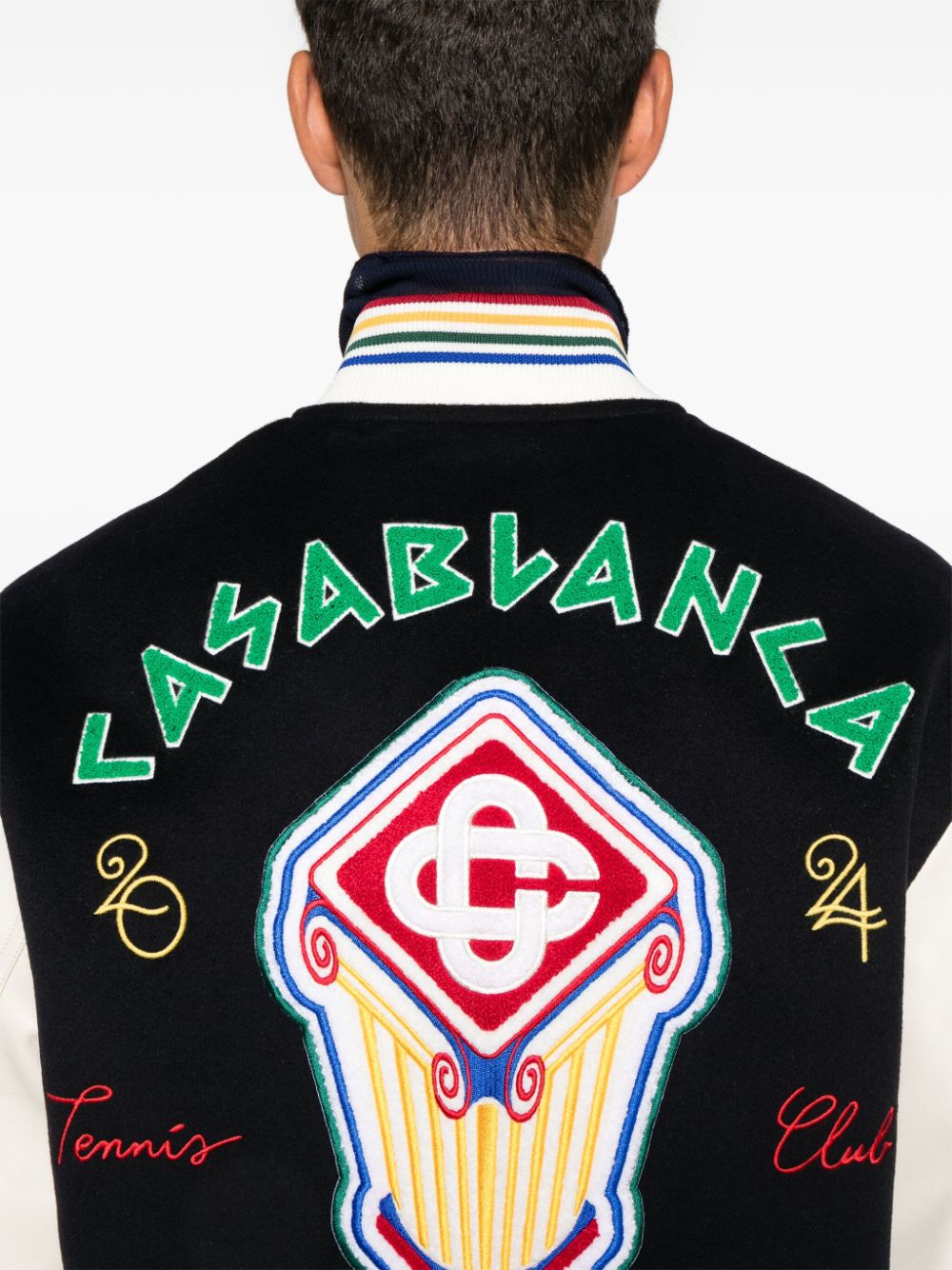 Chenille Patchwork bomber jacket