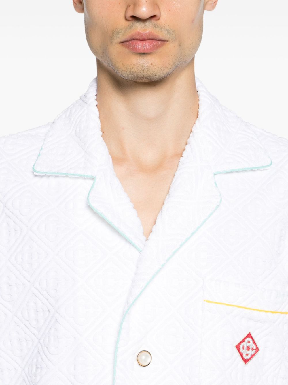 chemise monogramme avec finition éponge