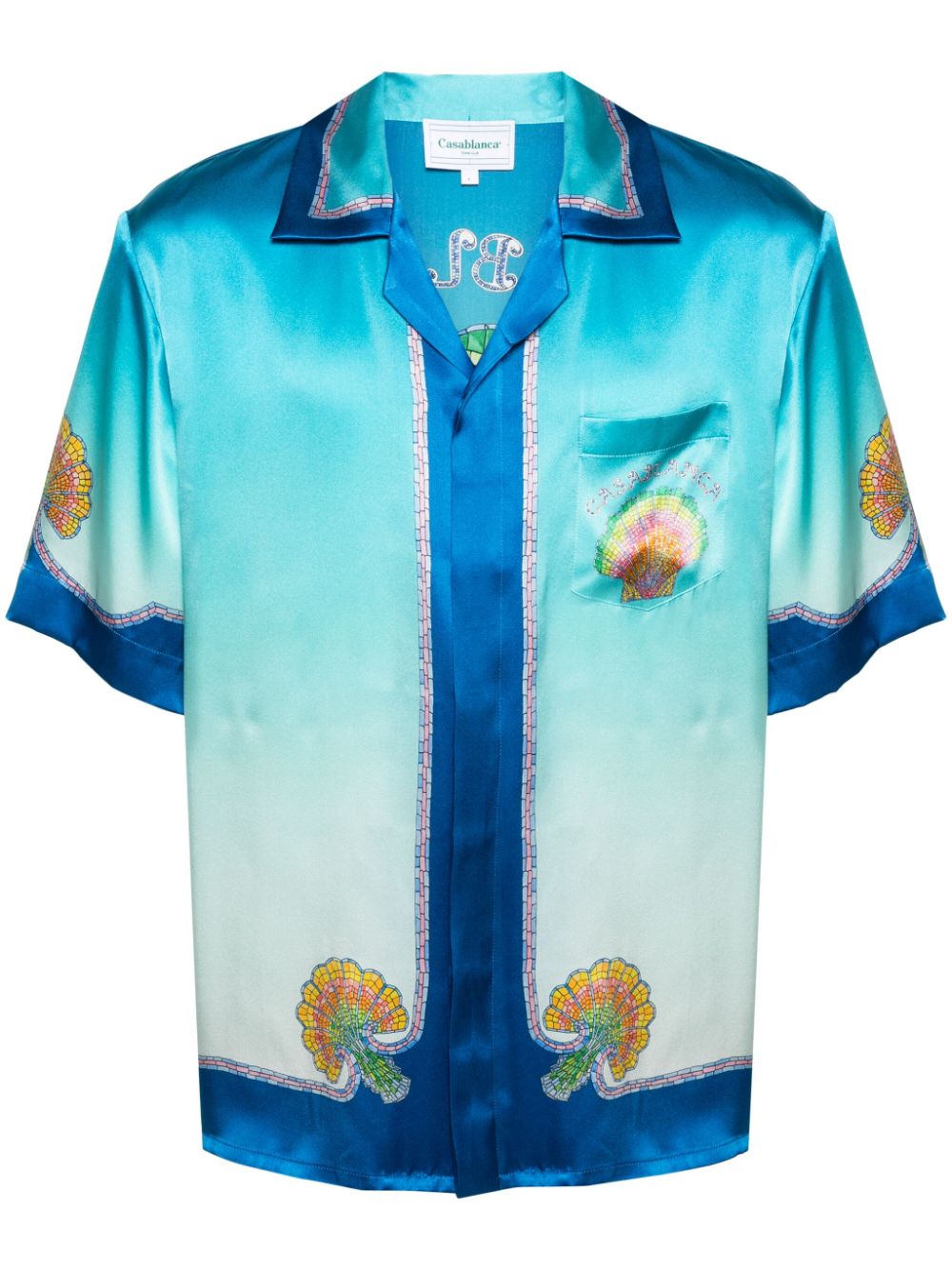 Chemise en soie Coquillage Coloré
