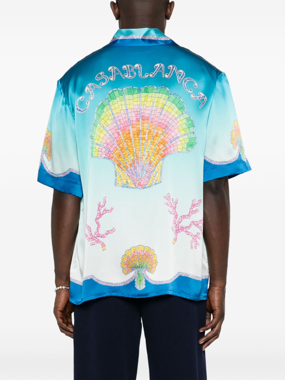 Chemise en soie Coquillage Coloré