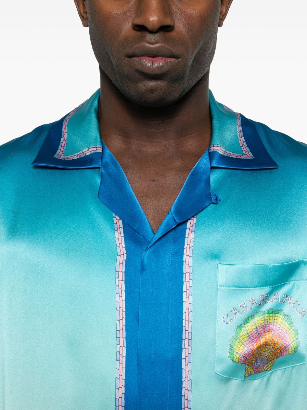 Chemise en soie Coquillage Coloré