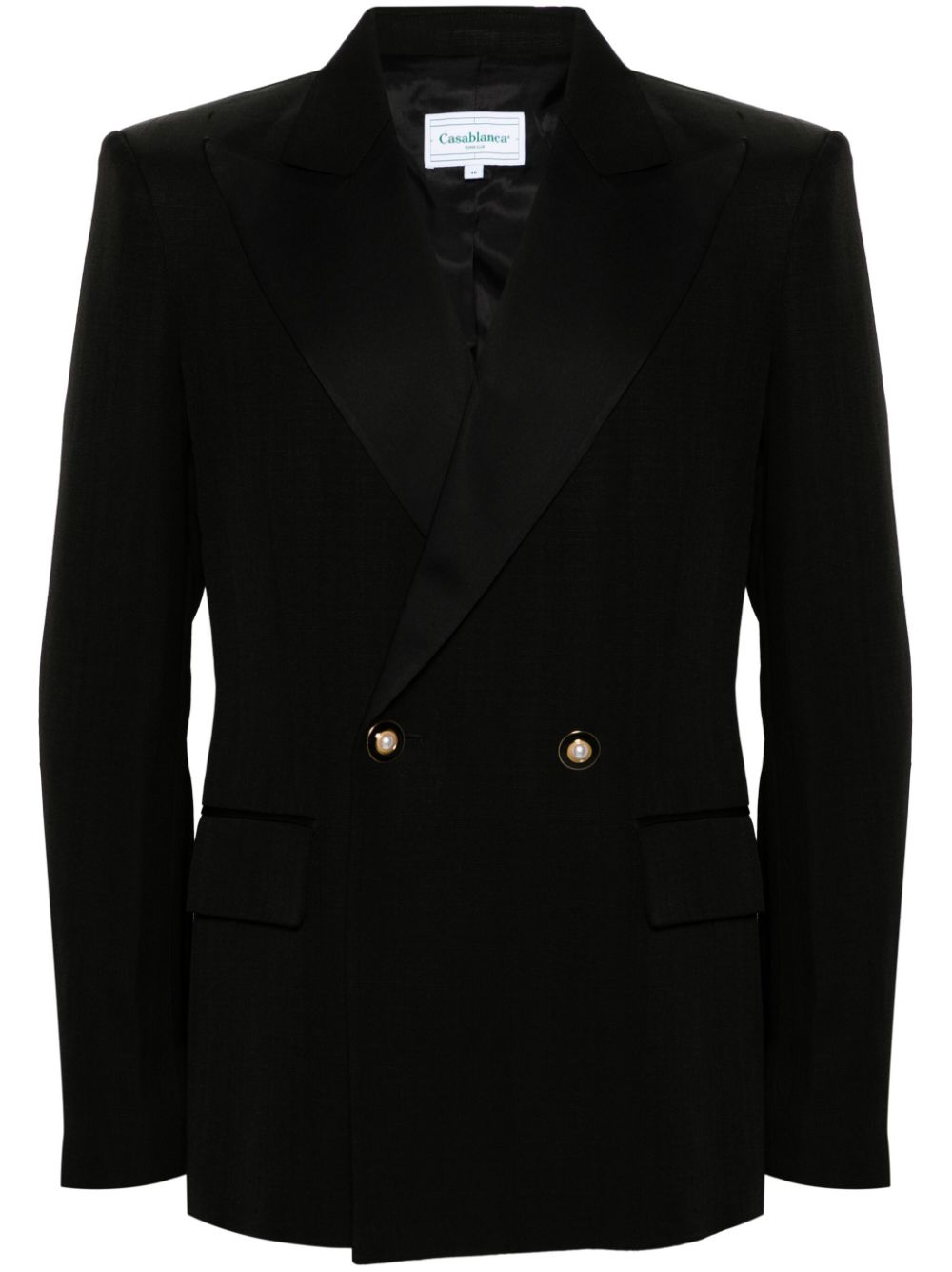 blazer de smoking à double boutonnage