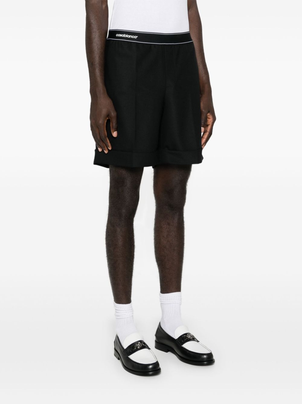 short tailleur en sergé