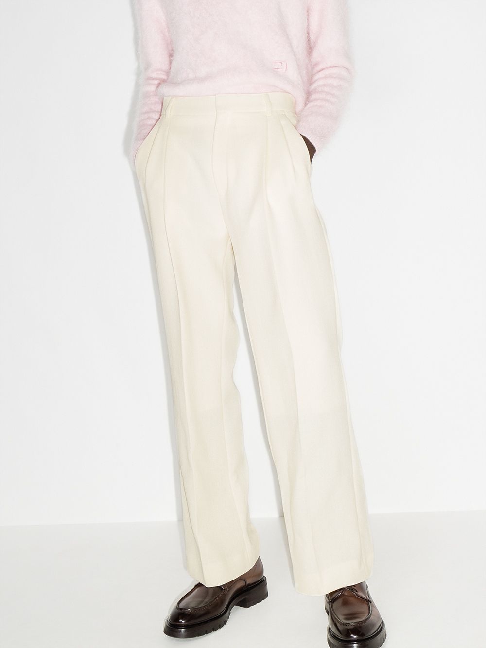 pantalon plissé taille haute
