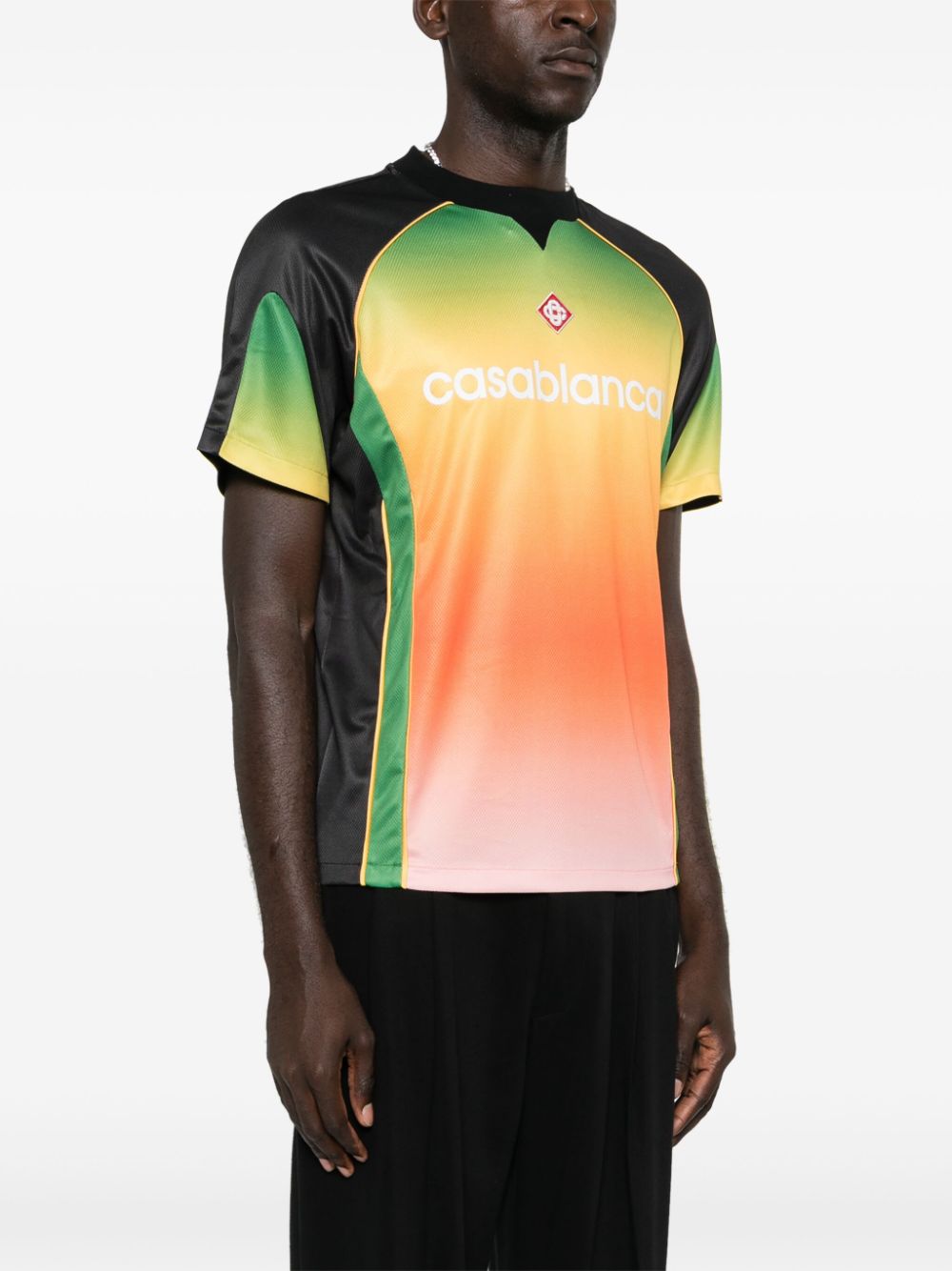 T-shirt dégradé avec logo imprimé