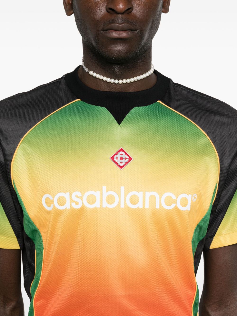 T-shirt dégradé avec logo imprimé