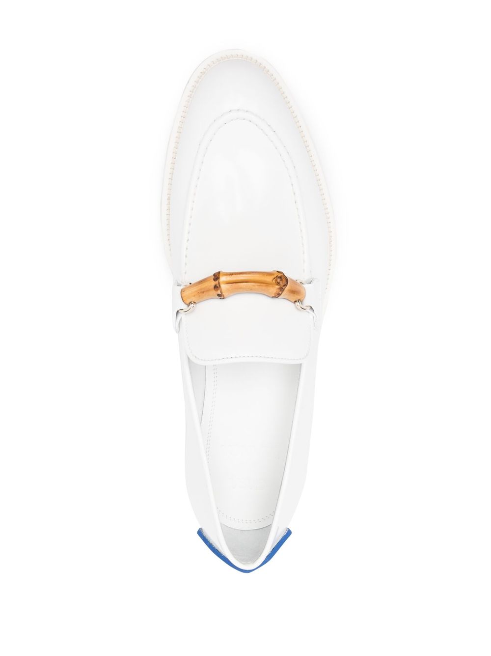 bamboo-detail leather loafers