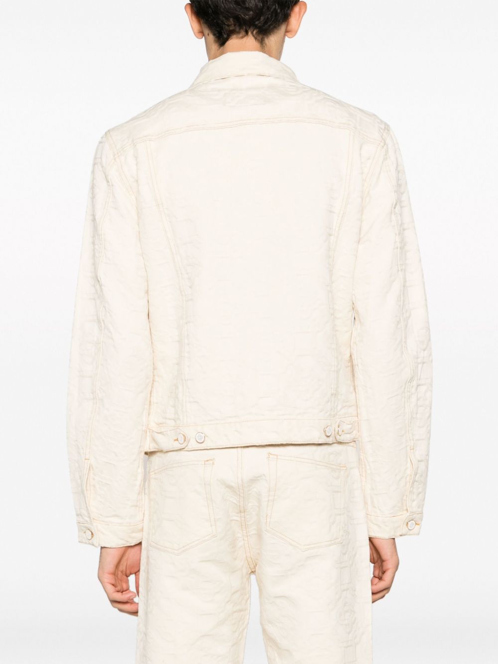 veste en jean à monogramme jacquard
