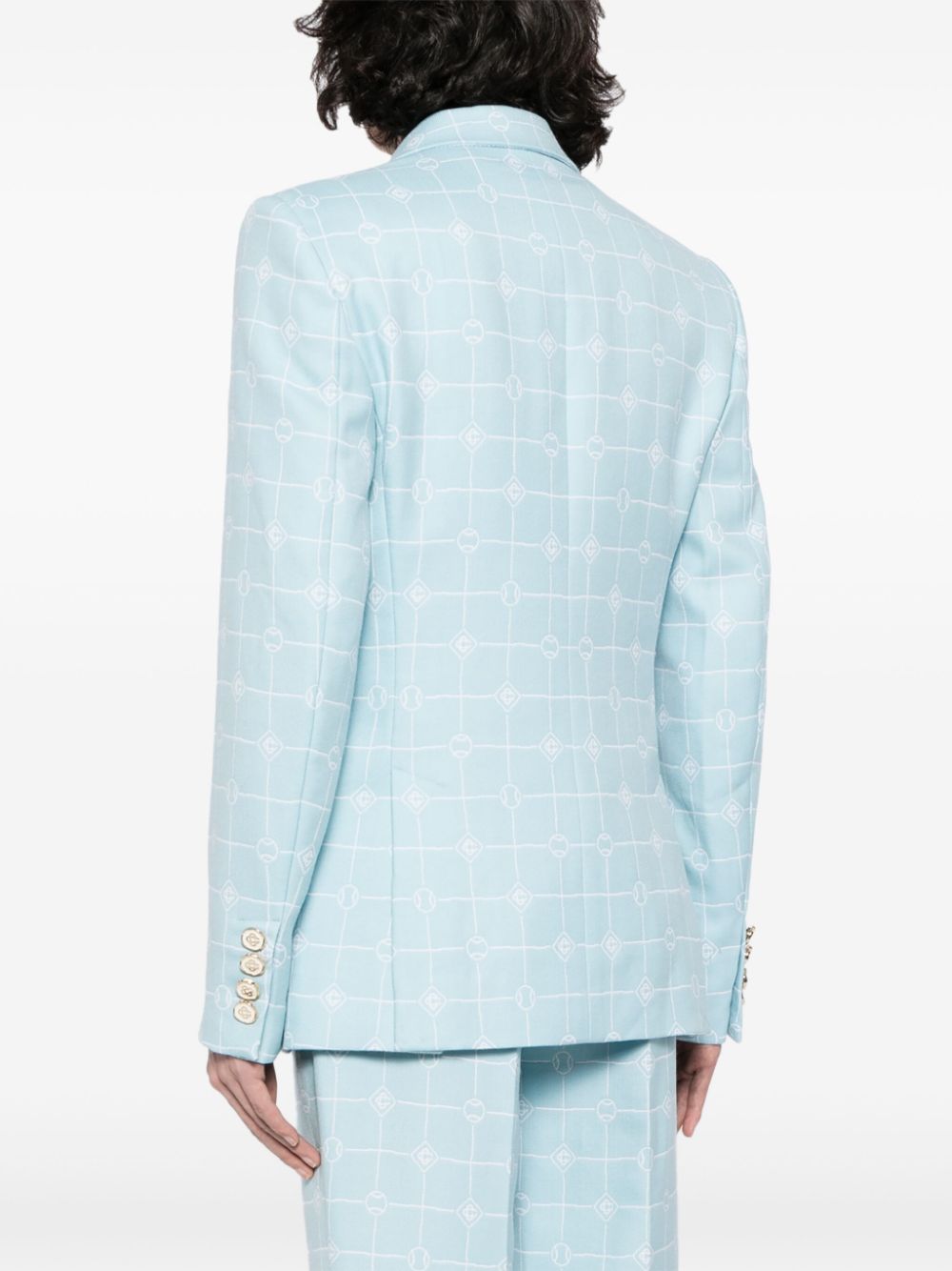 double-breasted wool blazer