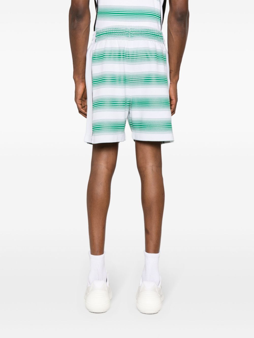 striped jacquard track shorts