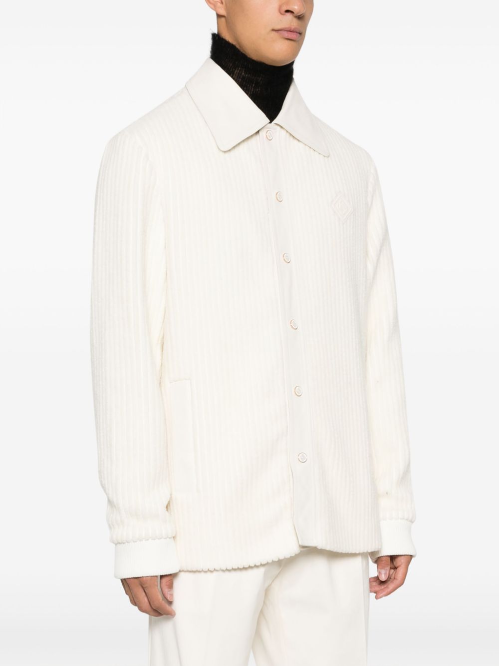 cardigan côtelé boutonné