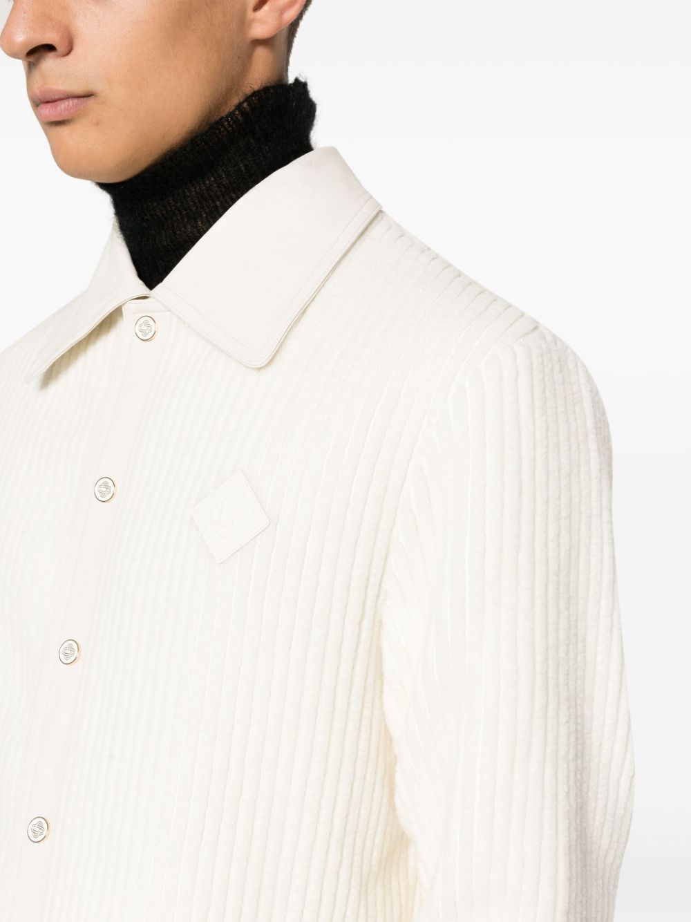 cardigan côtelé boutonné
