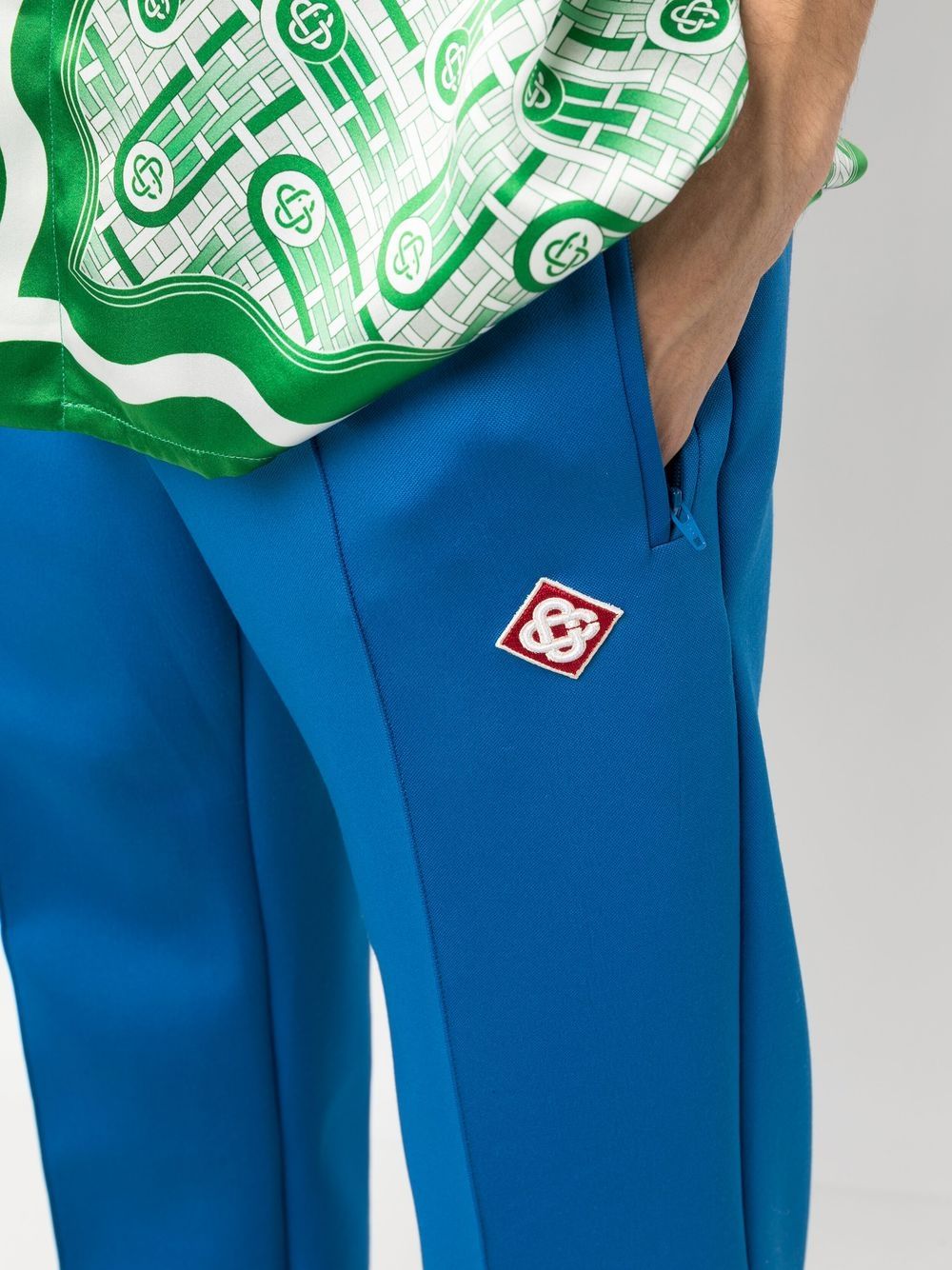 pantalon de survêtement avec logo brodé
