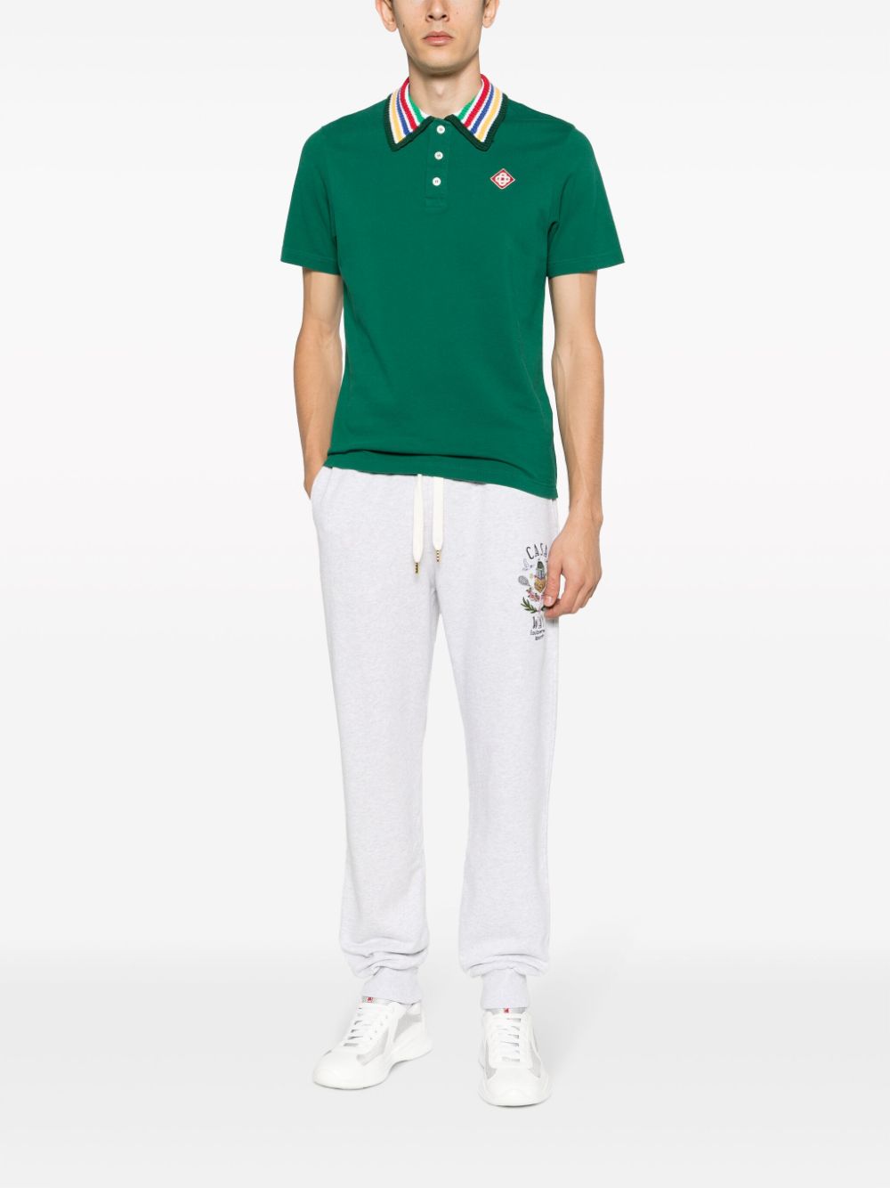 Pantalon de survêtement en coton biologique avec broderie Casa Way