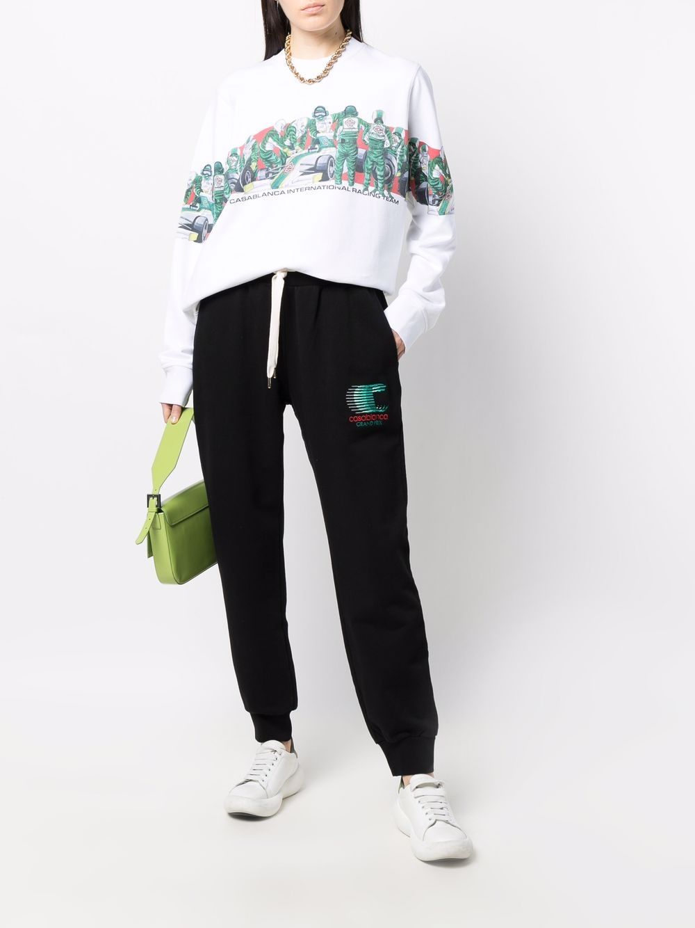 pantalon de survêtement à imprimé logo