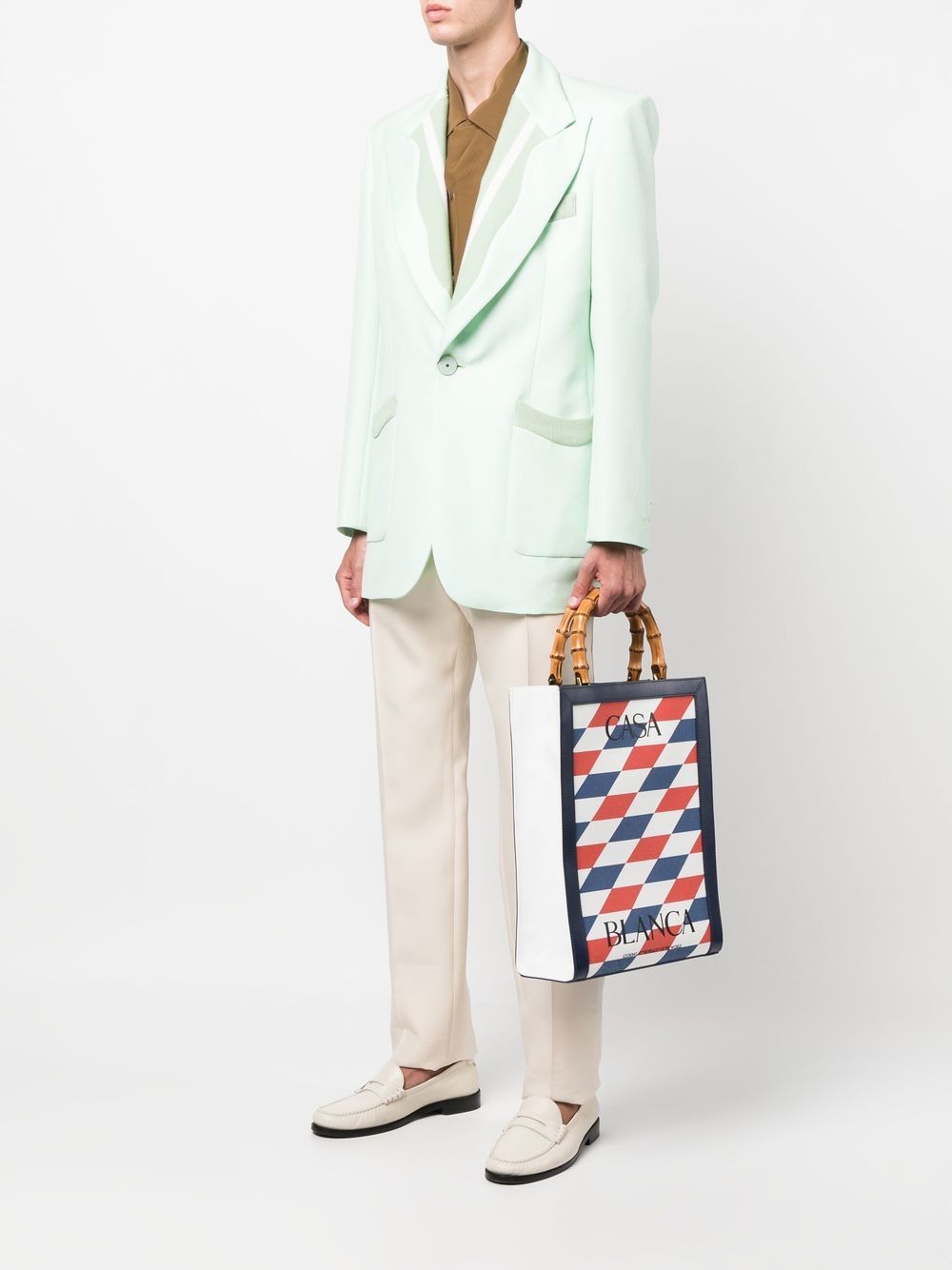 logo-print tote bag