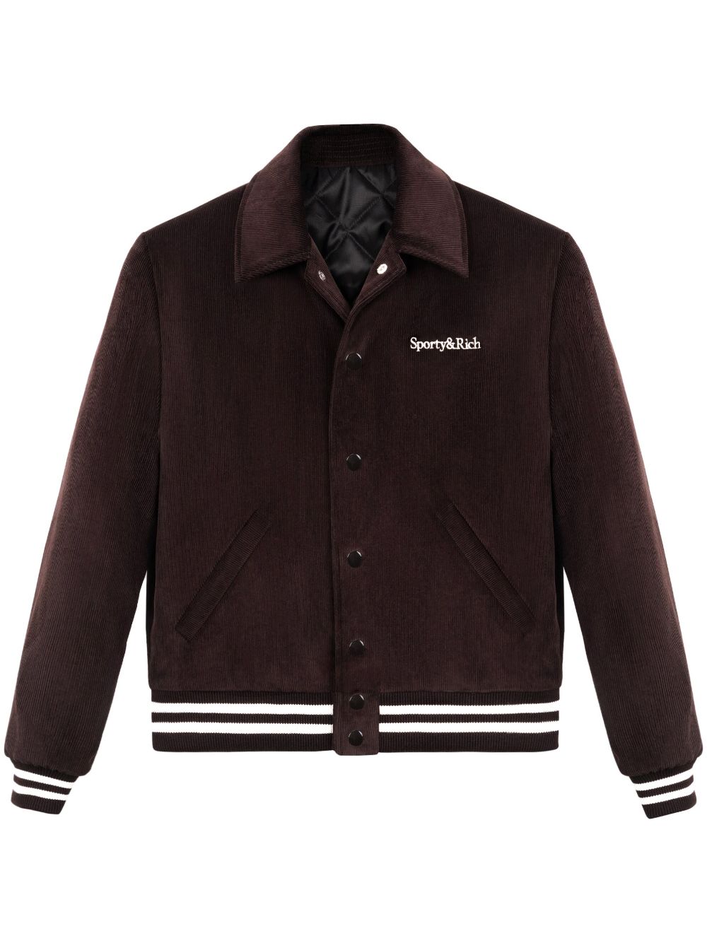 embroidered-logo bomber jacket