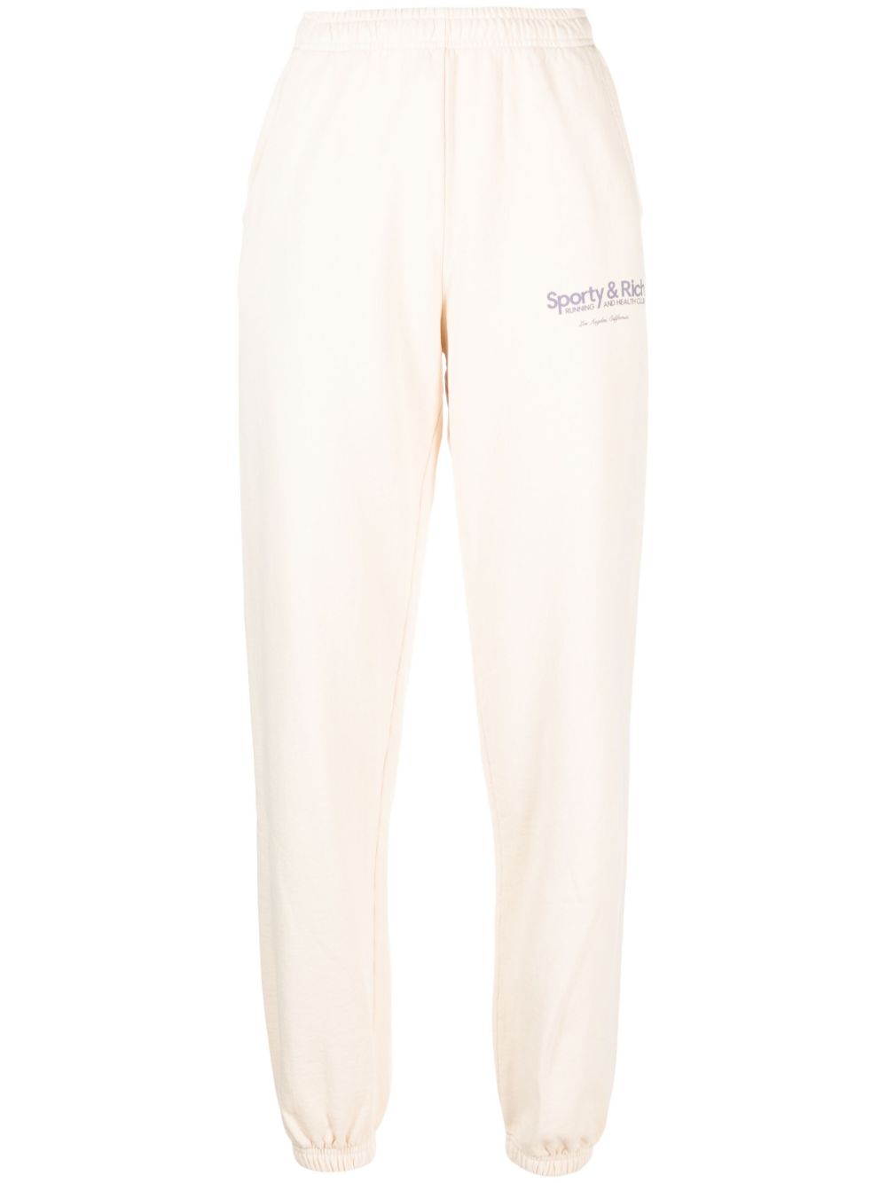 pantalon élastique à imprimé logo