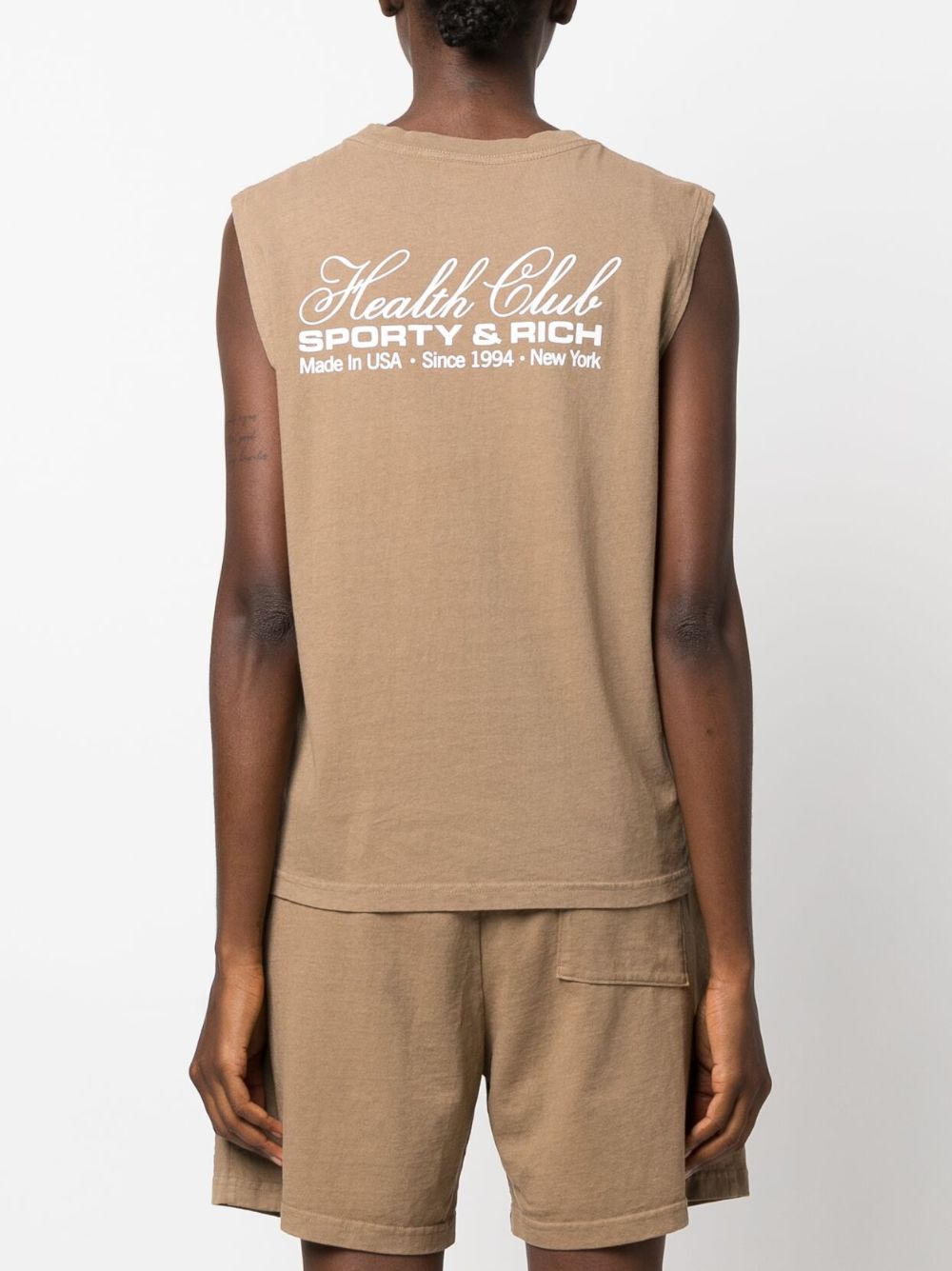 logo-print cotton tank top