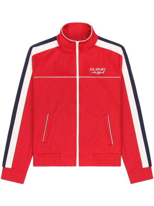 veste de survêtement zippée à détails rayés