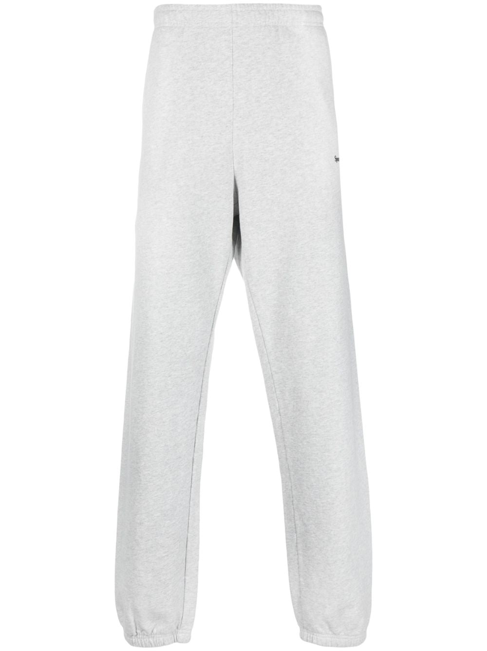 embroidered-logo elasticated-waist trousers