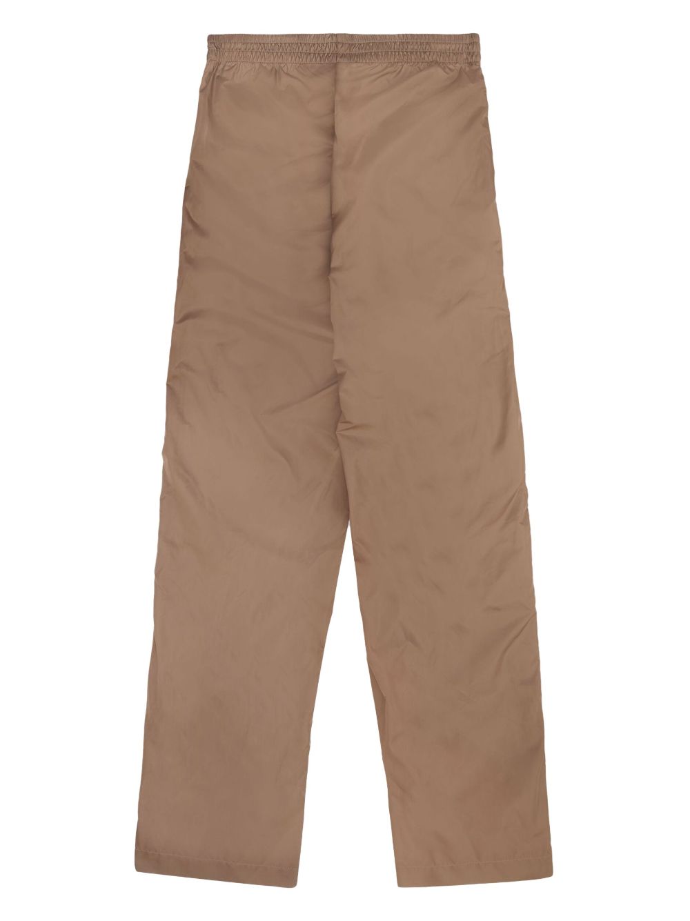 logo-patch straight-leg trousers