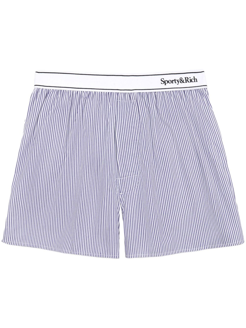 short rayé taille mi-haute