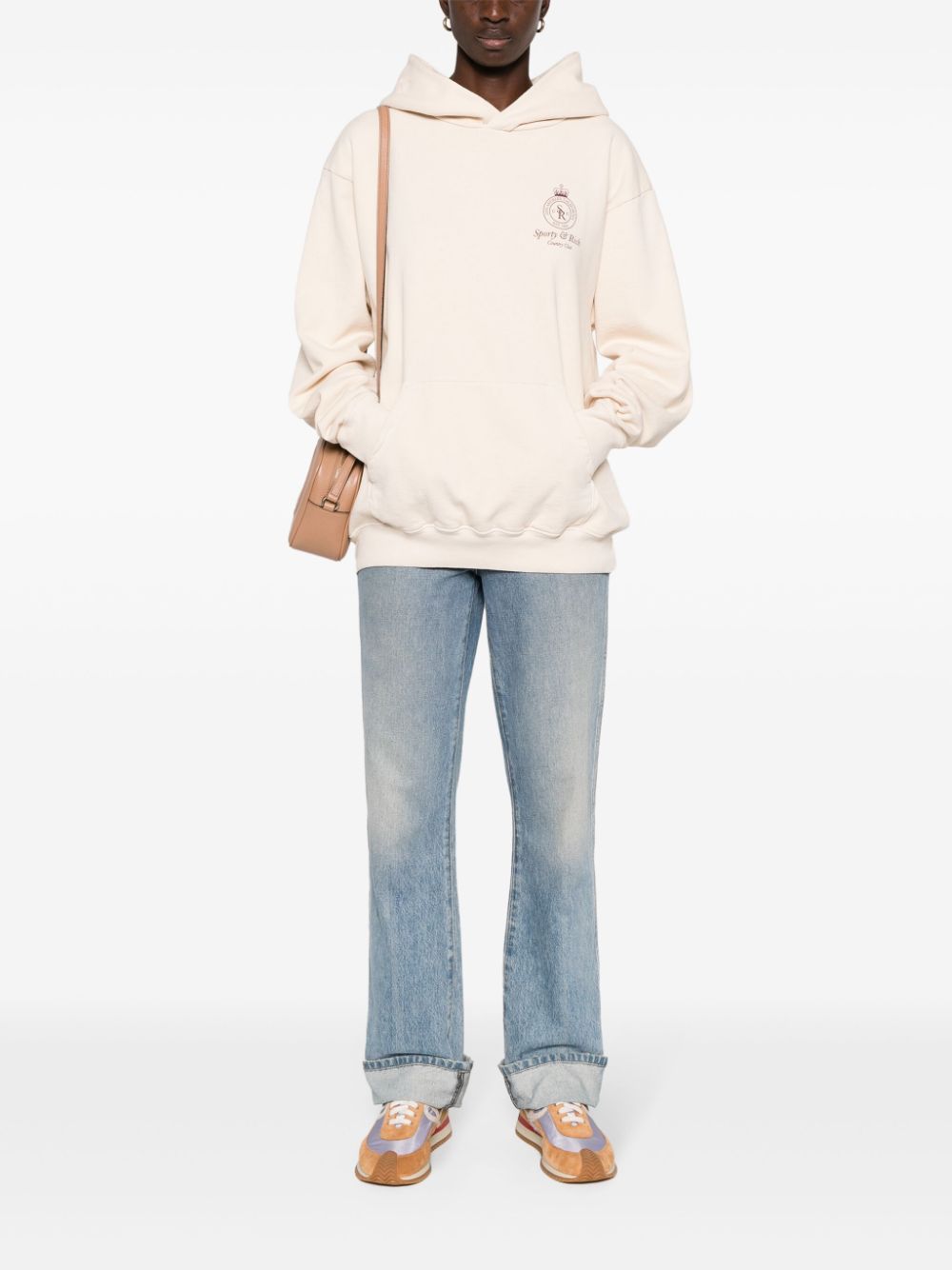 Sweat à capuche en coton avec logo imprimé