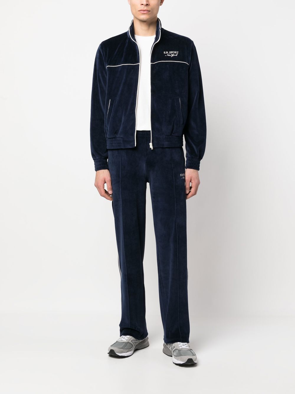 logo-embroidered zipped sweatshirt