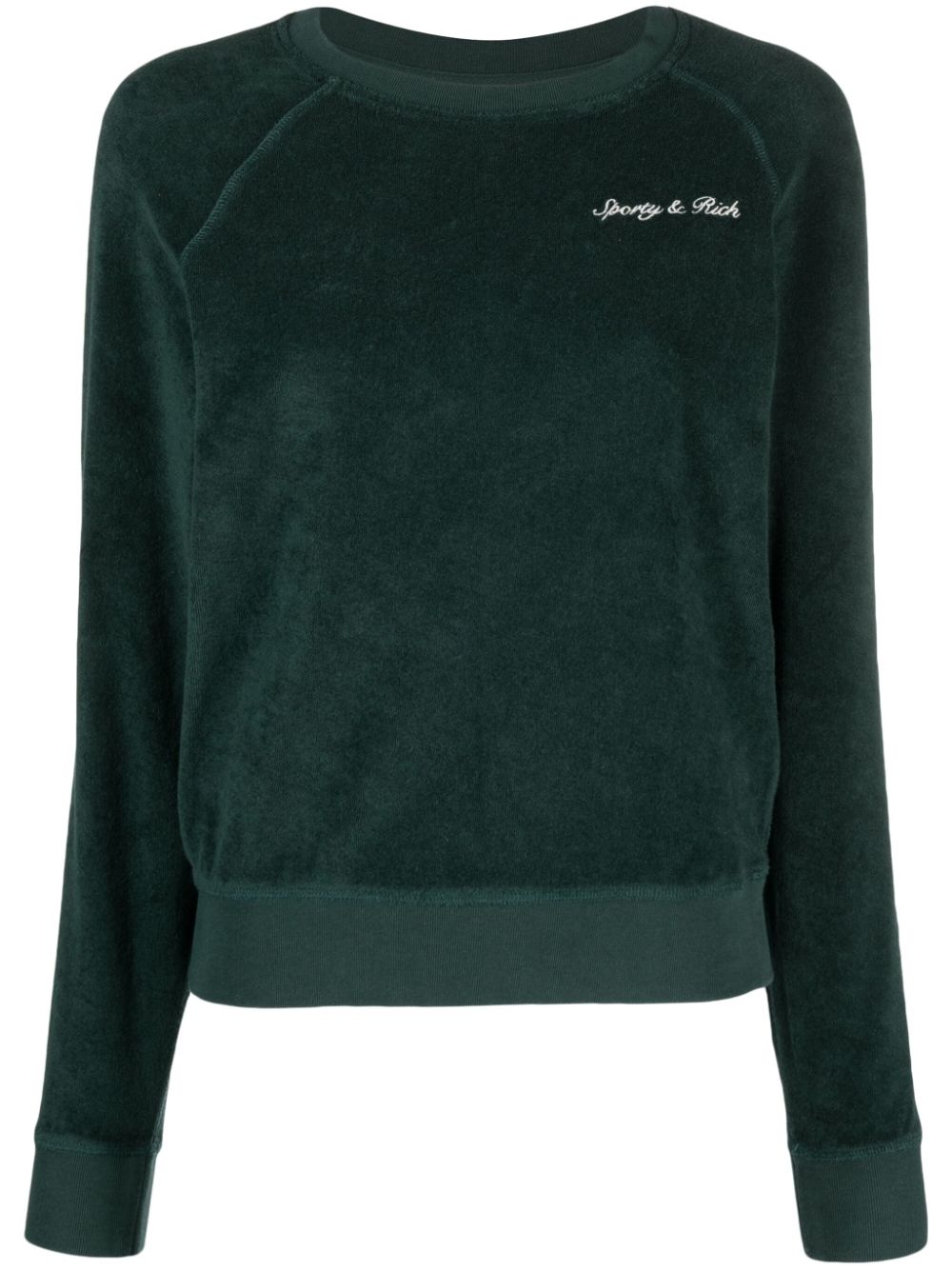logo-embroidered cotton sweatshirt