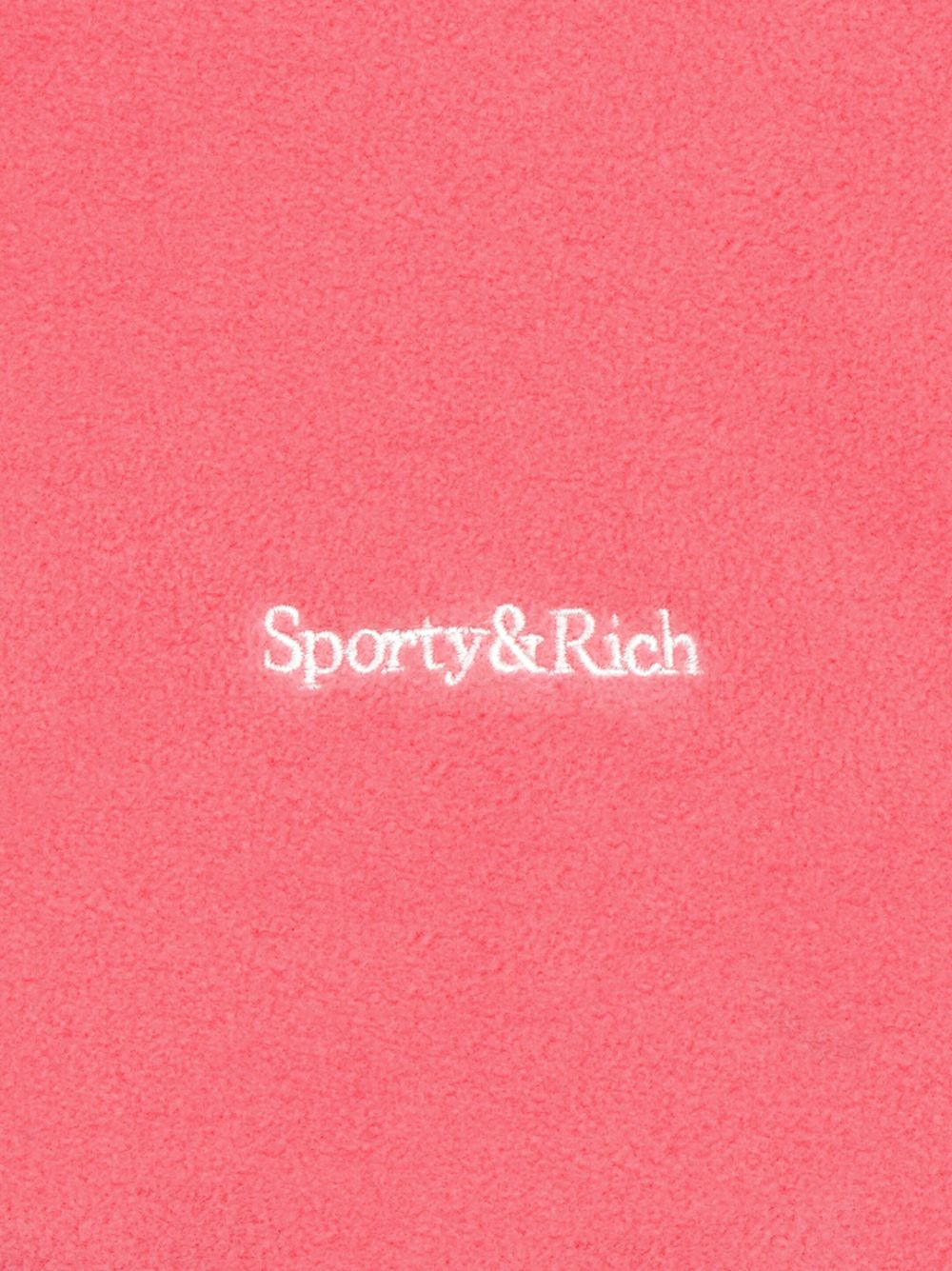 logo-embroidered polar sweatshirt