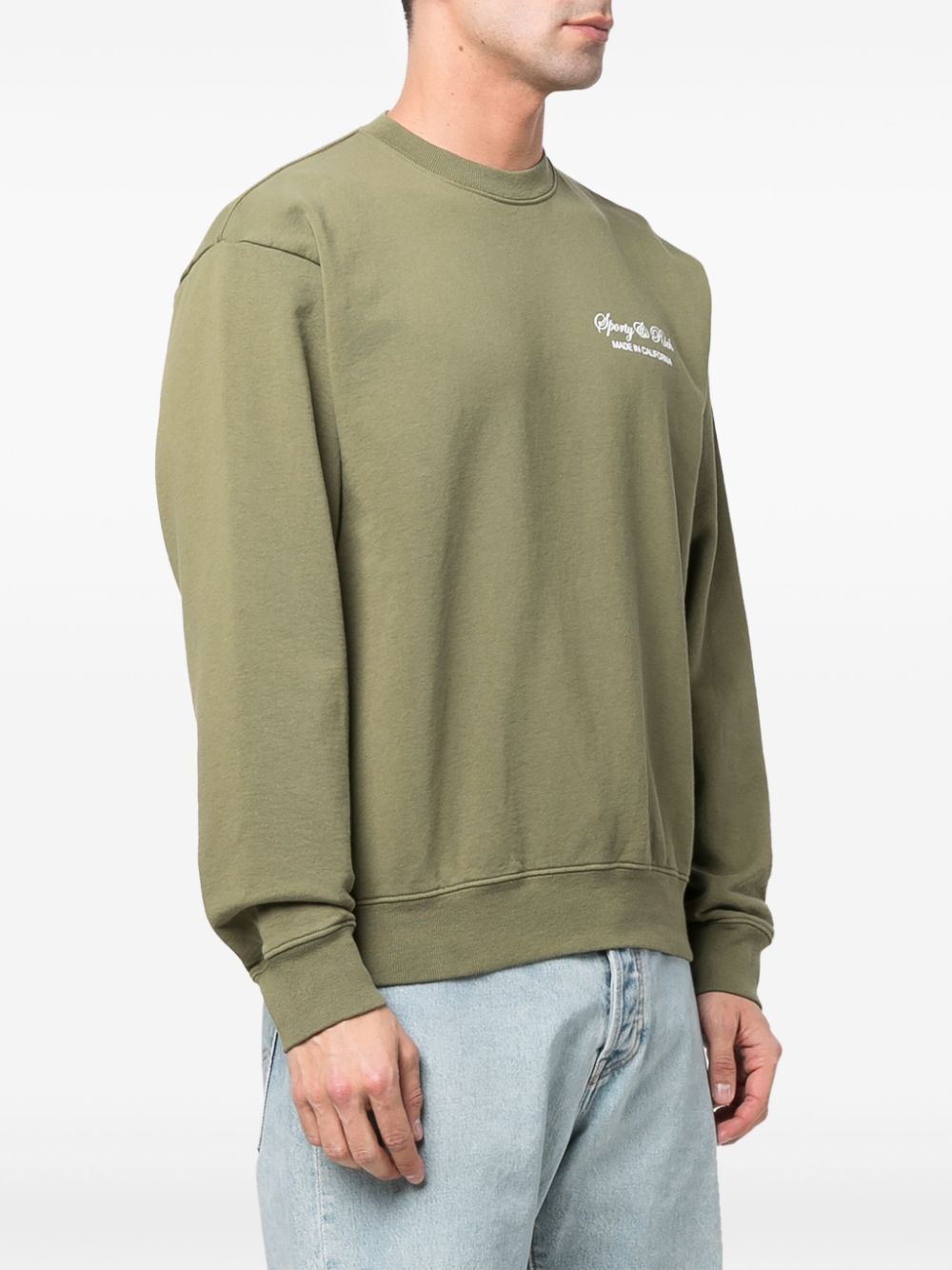 Sweat-shirt en coton avec imprimé logo script
