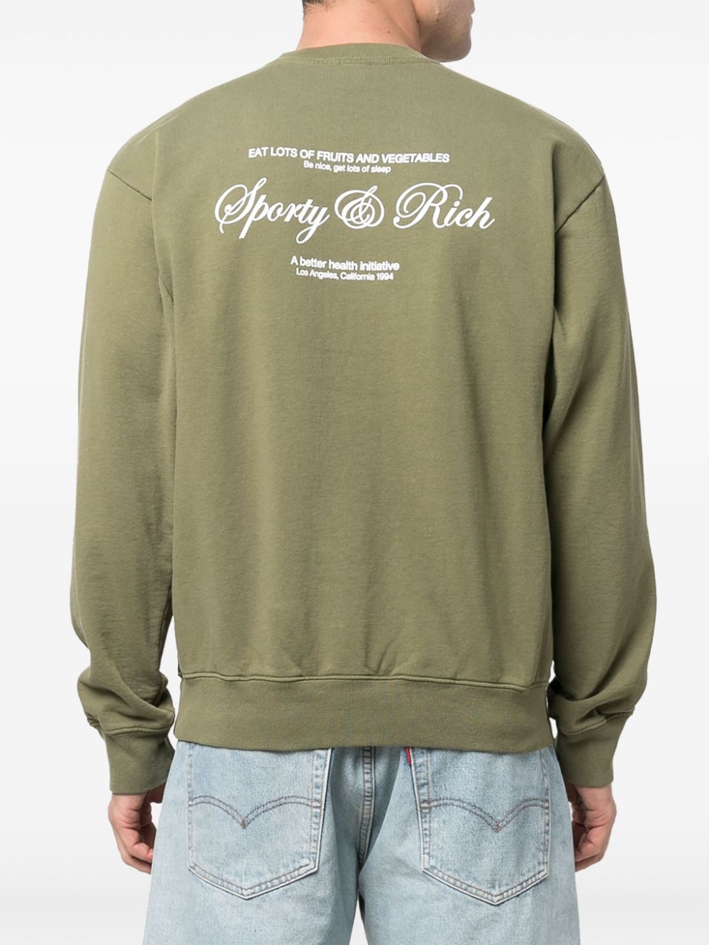 Sweat-shirt en coton avec imprimé logo script