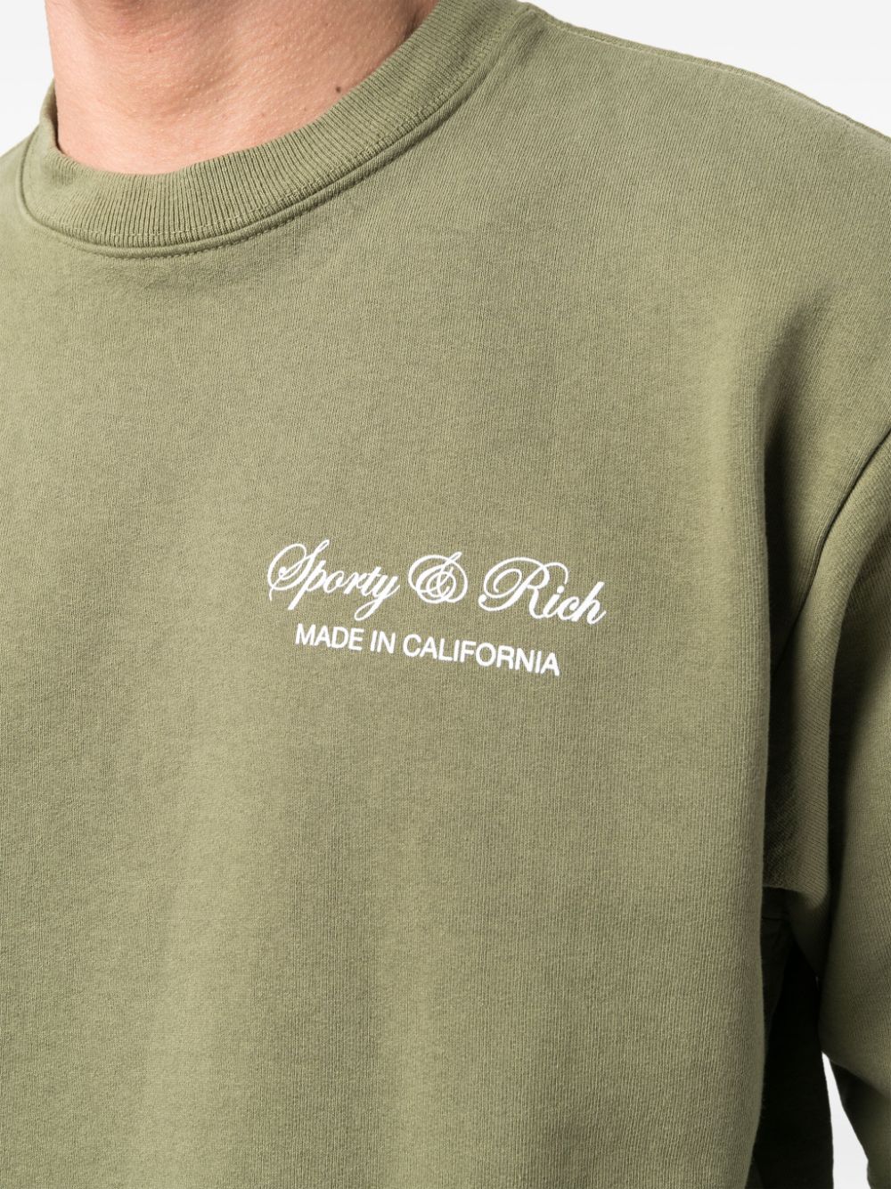 Sweat-shirt en coton avec imprimé logo script