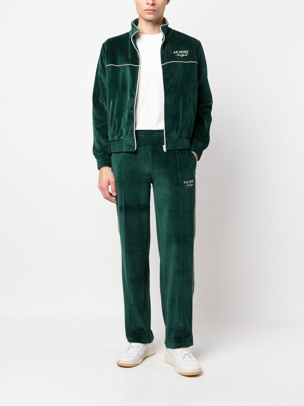 sweat zippé avec logo brodé