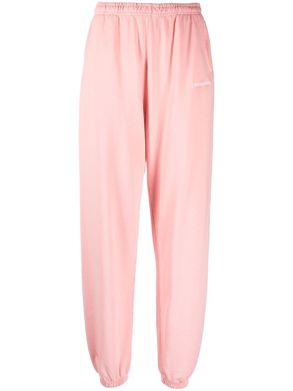 logo-embroidered cotton track pants