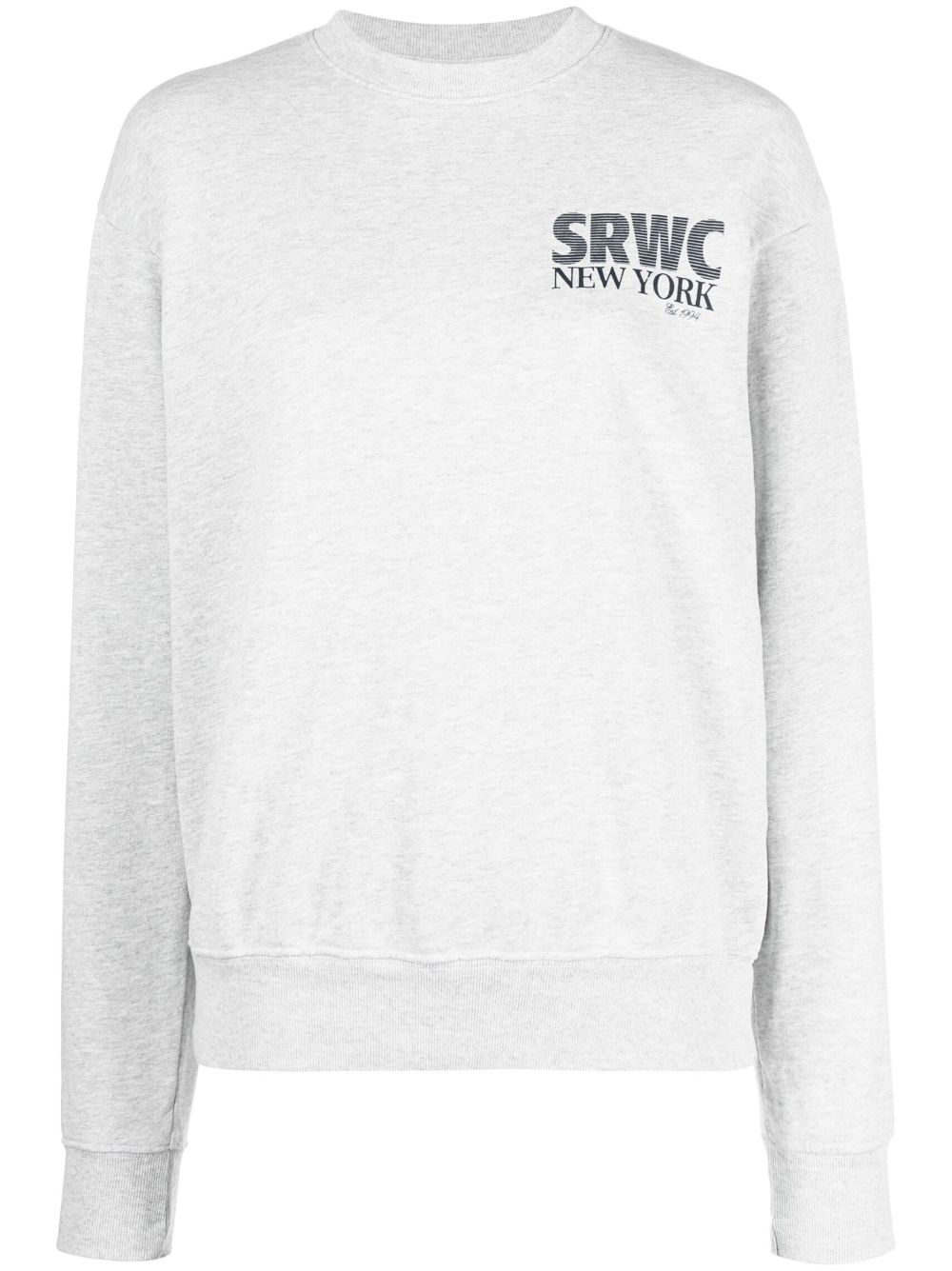 sweat-shirt en coton mélangé à imprimé slogan