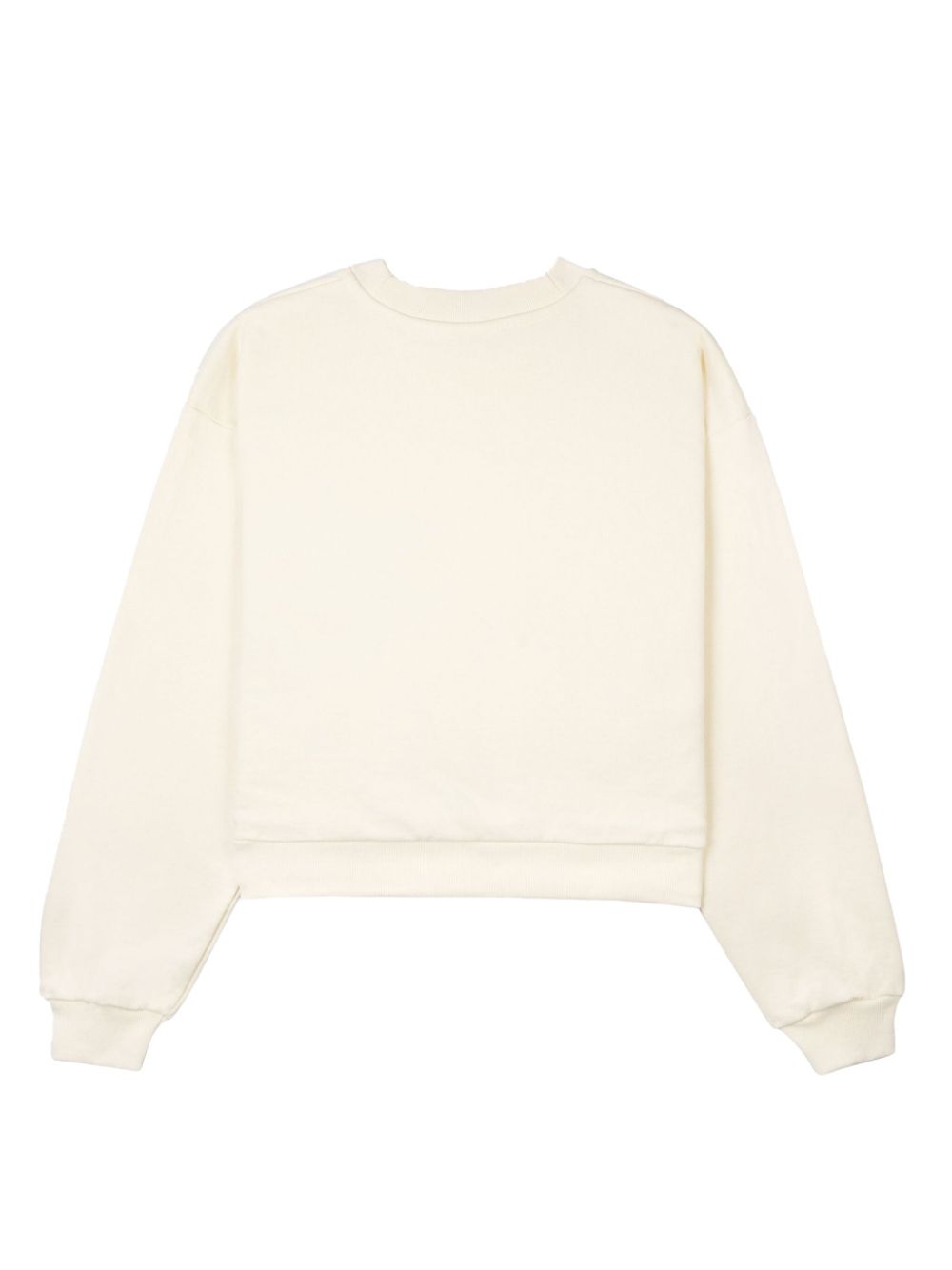 sweat-shirt court à imprimé logo